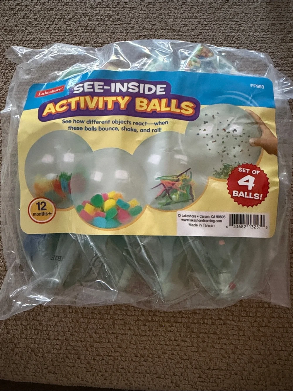 See-Inside Activity Balls - Clear Sensory Ball Set (Set of 4)